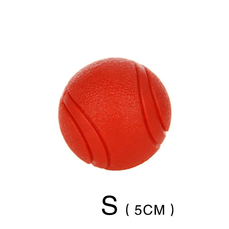 HOOPET Dog Toy Rubber Ball Bite-resistant Ball Toy for Dogs Puppy Teddy Pitbull Red Color Solid Ball S-XL Pet Supplies