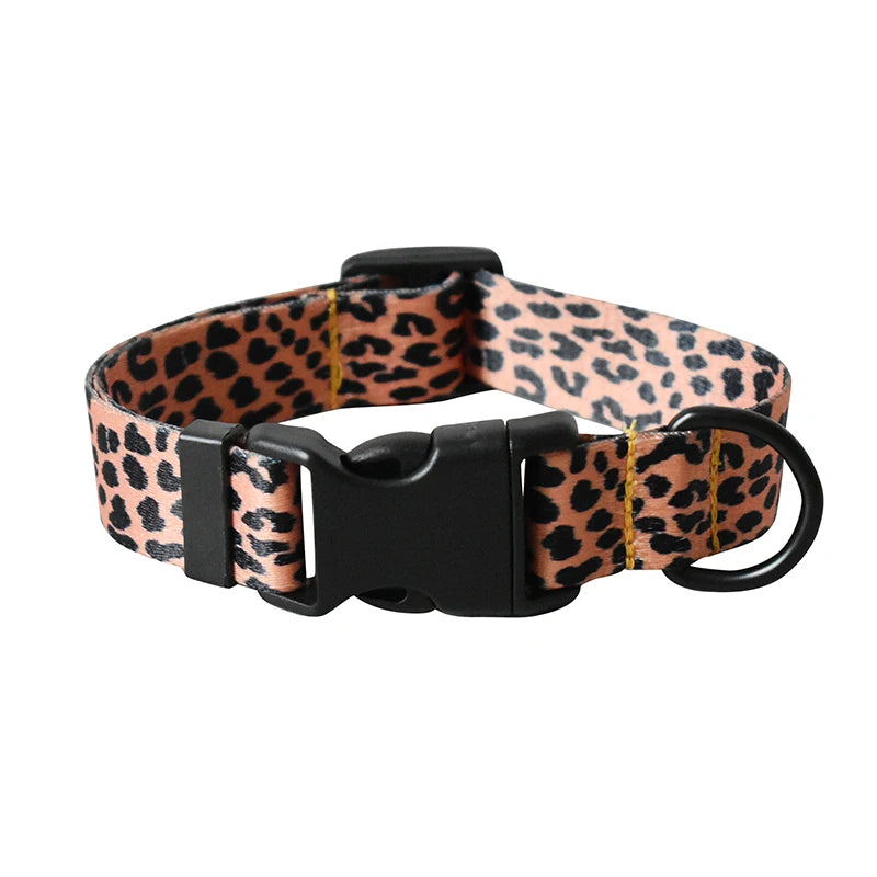 National style Nylon Printed Dog collar leash Adjustable Puppy Small  Collar Pet Collars for dogs Pet Free engraving