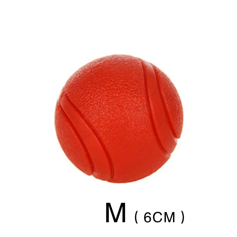 HOOPET Dog Toy Rubber Ball Bite-resistant Ball Toy for Dogs Puppy Teddy Pitbull Red Color Solid Ball S-XL Pet Supplies