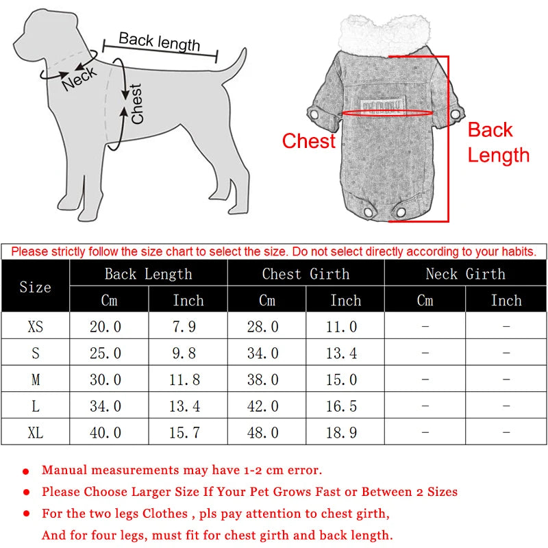 Winter Pet Clothes for Small Medium Dogs Warm Dog Coat Jacket Puppy Thicken Fleece Apparel Chihuahua Pug Clothes Pets Clothing