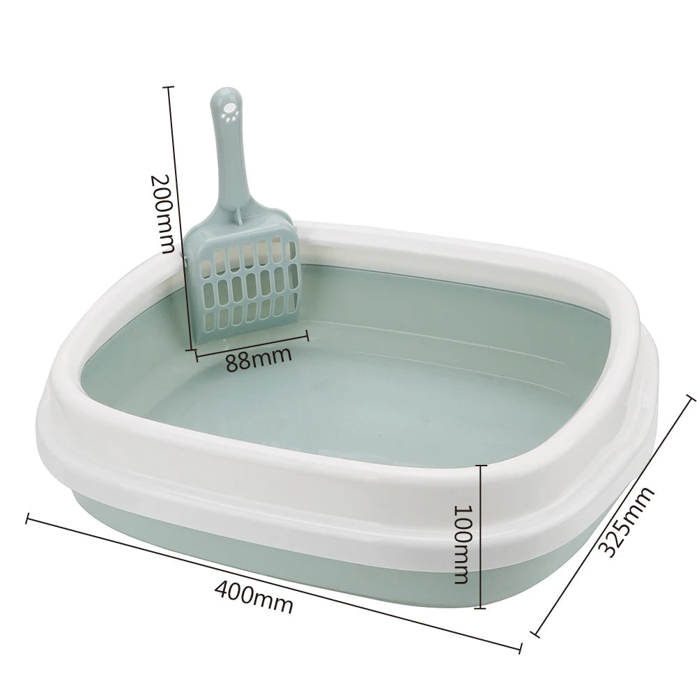 1 Set Anti-Splash Dog Toilet Cat Litter Box Pet Toilet Bedpan Cat Dog Tray with Scoop Excrement Training Sand Litter Box