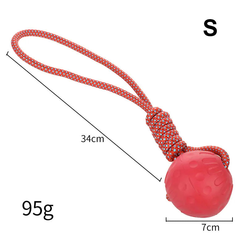 HOOPET Dog Toy Rubber Ball Bite-resistant Ball Toy for Dogs Puppy Teddy Pitbull Red Color Solid Ball S-XL Pet Supplies