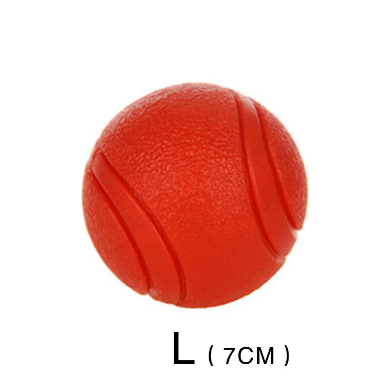 HOOPET Dog Toy Rubber Ball Bite-resistant Ball Toy for Dogs Puppy Teddy Pitbull Red Color Solid Ball S-XL Pet Supplies