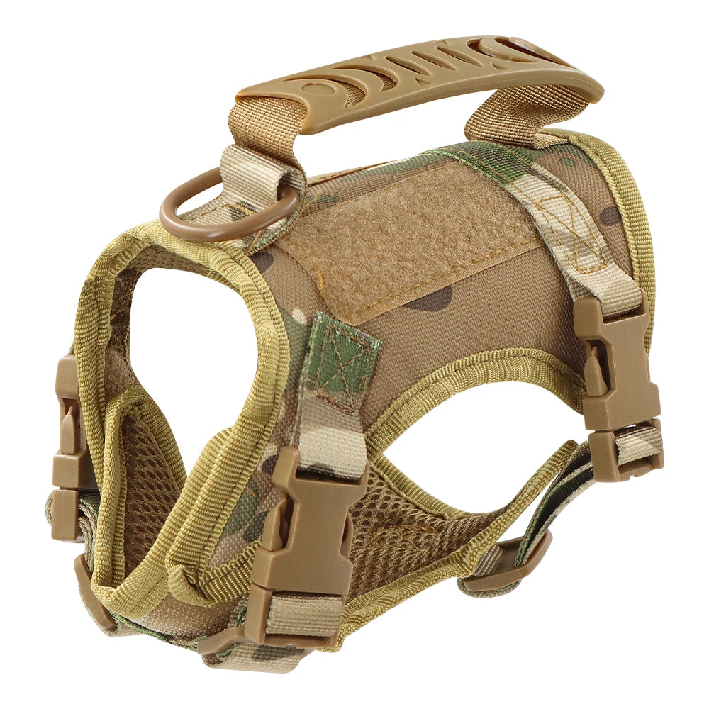 Tactical Puppy Harness Leash For Small Dogs Cats Adjustable Kitten K9 Vest For Military Service Dog Working Training Walking