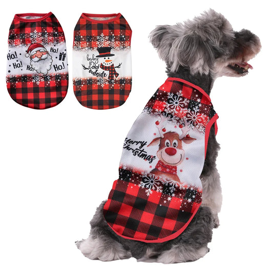 Pet Dog Cozy Clothes Funny Party Dressed Up Cosplay Costumes for Small Medium Dogs Cats Puppy Sleeveless Print Bulldog Clothing