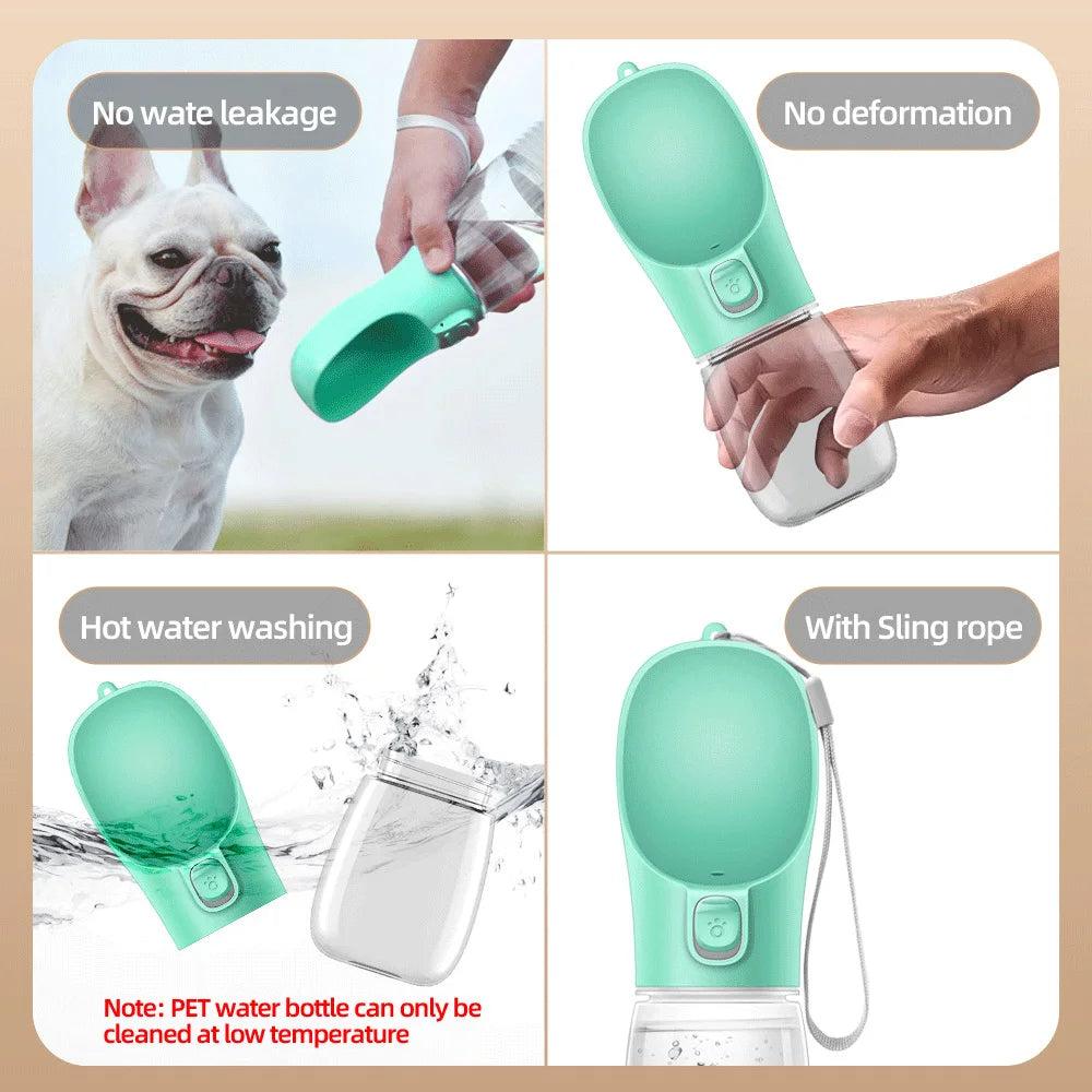 Pet Portable Dog Water Bottle for Small Medium Big Dogs Cat Travel Hiking Leakproof Durable Puppy Drinking Bowl Bulldog Supplies