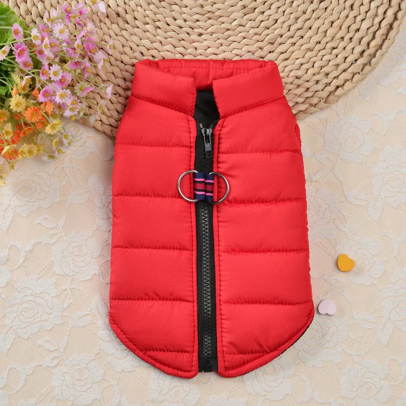 Dog Jacket Vest Winter Dog Clothes With D-Ring Warm Puppy Clothing for Small Dogs Cats Waistcoat French Bulldog Chihuahua Coat