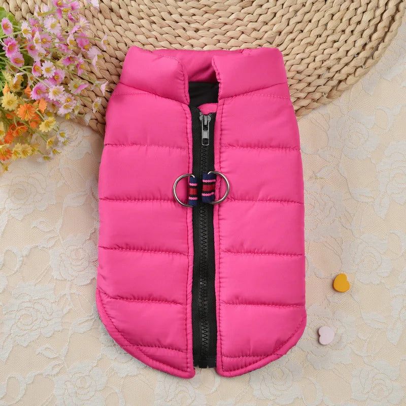 Dog Jacket Vest Winter Dog Clothes With D-Ring Warm Puppy Clothing for Small Dogs Cats Waistcoat French Bulldog Chihuahua Coat