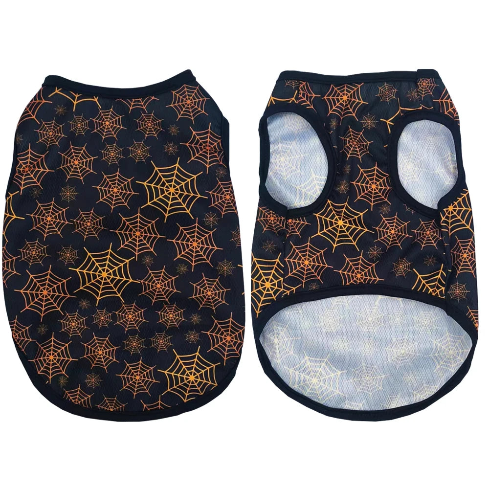 Pet Dog Clothes Vest for Small Medium Dogs Cats Halloween Party Dressed Up Funny Cozy Puppy Print Vest Chihuahua Pug Costumes