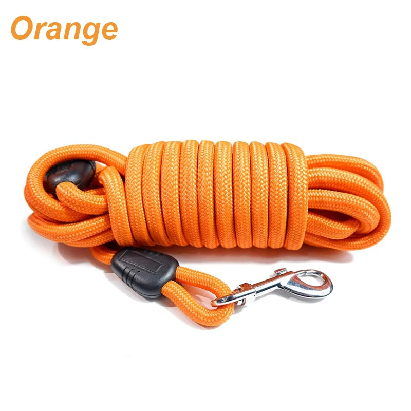 5M/10M/15M Long Rope Training Dog Leash- Heavy Duty Nylon Recall Agility Training Dogs Lead Leash For Medium Large Dog Leash