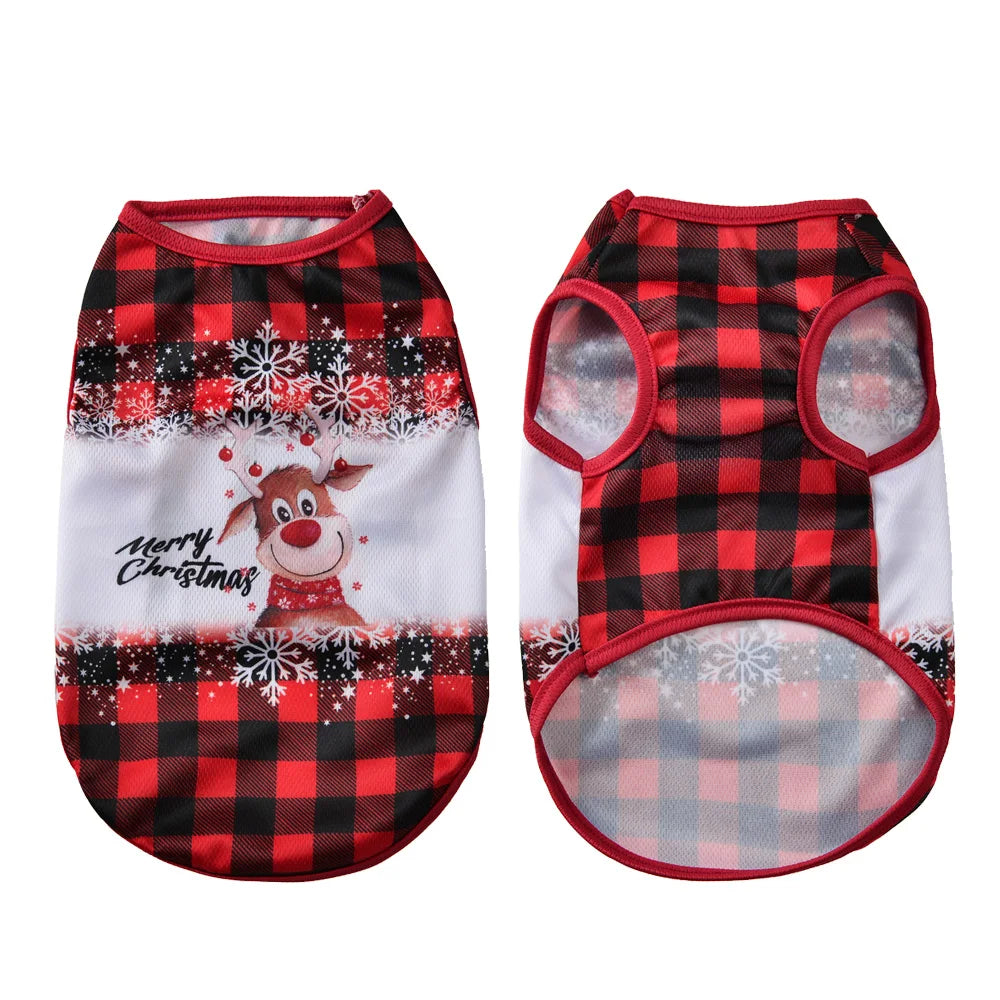 Pet Dog Cozy Clothes Funny Party Dressed Up Cosplay Costumes for Small Medium Dogs Cats Puppy Sleeveless Print Bulldog Clothing