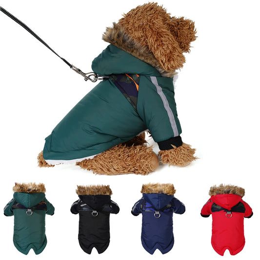 Winter Pet Dog Jacket for Small Dog Cat Fleece Warm Waterproof Puppy Hooded Coat Costume French Bulldog Outfit Chihuahua Clothes