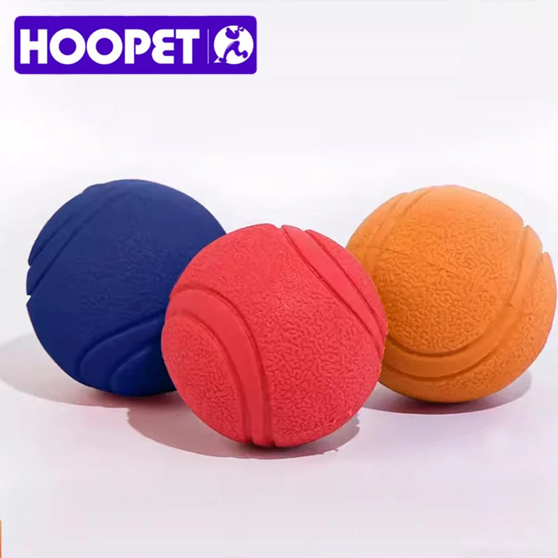 HOOPET Dog Toy Rubber Ball Bite-resistant Ball Toy for Dogs Puppy Teddy Pitbull Red Color Solid Ball S-XL Pet Supplies