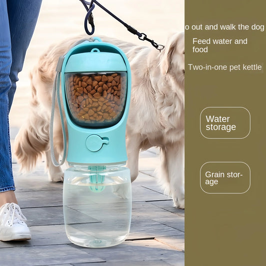 Portable Dog Water Bottle with Storage Food and Water Container for Puppy Pets Dogs Feeder Bowl Outdoor Travel Pet Supplies