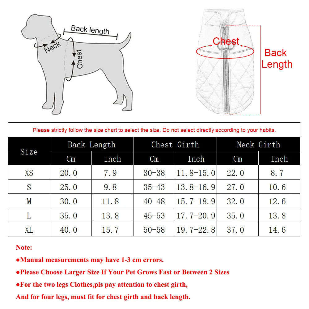 Pet Dog Cozy Clothes Puppy Dog Zipper Winter Windproof Jacket Coat For Small Medium Dogs Cats Reflective Vest Chihuahua Outfits