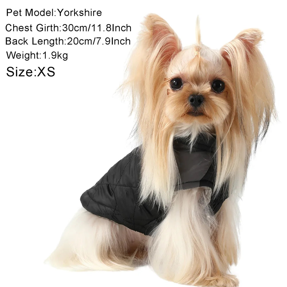 Pet Dog Clothes For Small Medium Dogs Cats Autumn Winter Windproof Thicken Dog Cozy Jacket Coat Bulldog Pug Chihuahua Clothing