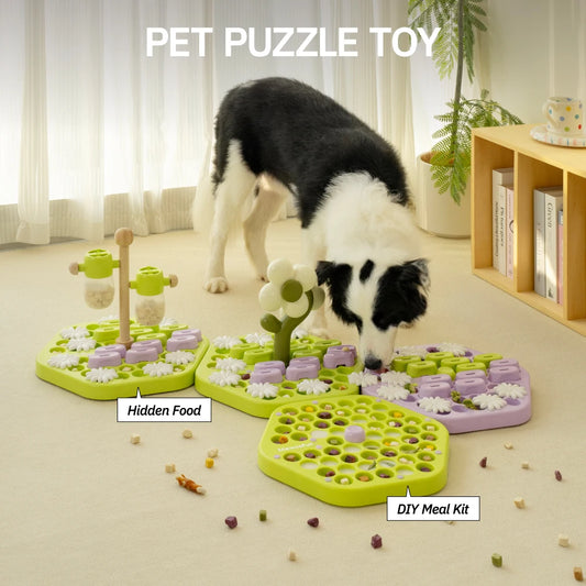 Mewoofun Puzzle Toys Slow Feeder Interactive Increase Puppy IQ Food Dispenser Slowly Eating NonSlip Bowl Pet Dogs Training Game