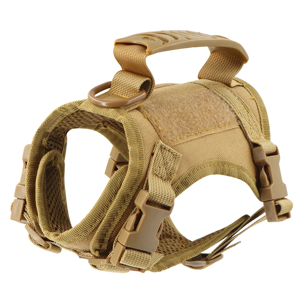 Tactical Puppy Harness Leash For Small Dogs Cats Adjustable Kitten K9 Vest For Military Service Dog Working Training Walking