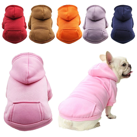 Fleece Pet Clothes Dog Warm Vest Winter Cute Hoodie Sweater Coat Costumes for Small Medium Pet Puppy Shirt Jacket Clothing