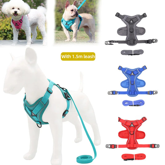 Pet Dog Harness Vest Outdoor Hiking Breathable Reflective Puppy Chest Strap for Small Medium Big Dogs Cat Chihuahua Pug Supplies