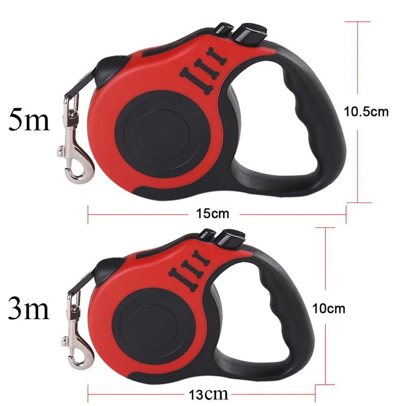 3m 5m Pet Dog Leash for Small Medium Dogs Cats Outdoor Durable Retractable Nylon Puppy Solid Rope Chihuahua Bulldog Pug Supplies