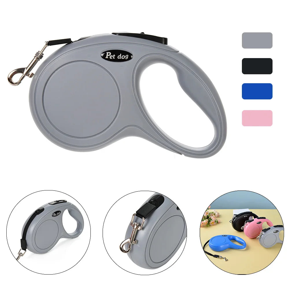 Retractable Pet Dog Leash Hiking Walking 3m 5m Nylon Automatic Extending Lead for Small Medium Dogs Puppy Pug Chihuahua Supplies