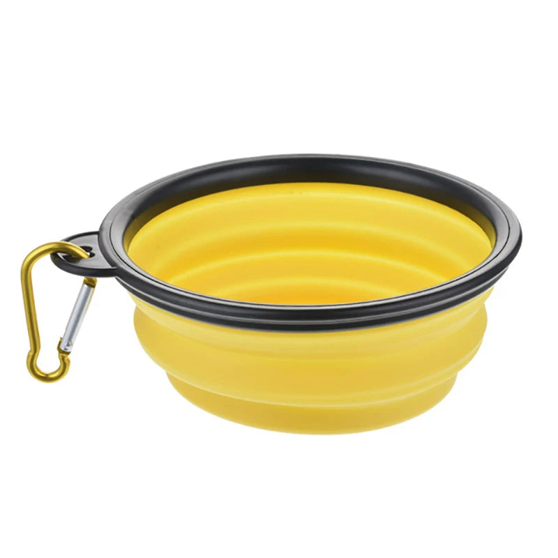 350/1000ml Large Collapsible Dog Pet Folding Silicone Bowl Outdoor Travel Portable Puppy Food Container Feeder Dish Bowl