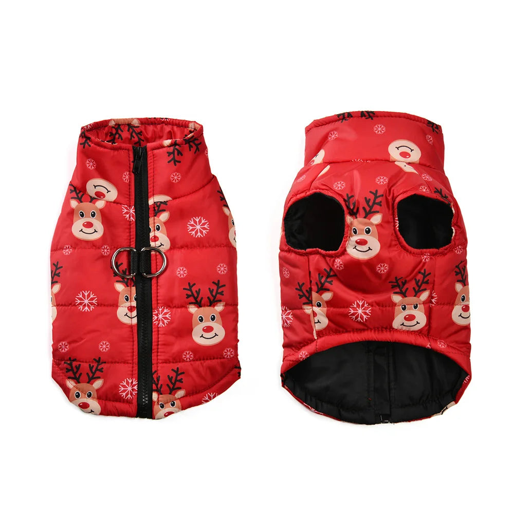 Pet Dog Jacket Coat for Small Medium Dogs Cats Autumn Winter Christmas Puppy Cozy Print Clothes Pug Bulldog Chihuahua Clothing