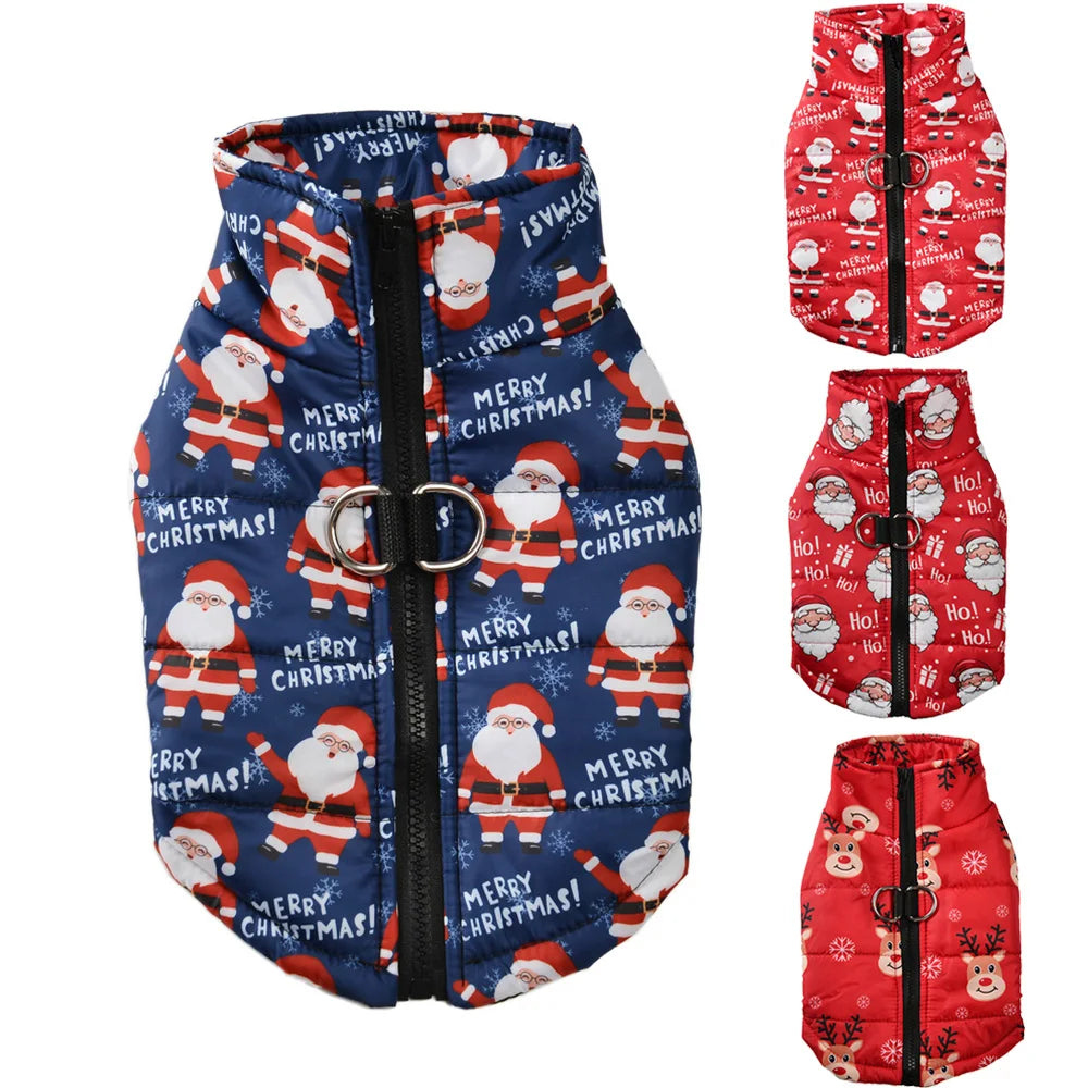 Pet Dog Jacket Coat for Small Medium Dogs Cats Autumn Winter Christmas Puppy Cozy Print Clothes Pug Bulldog Chihuahua Clothing