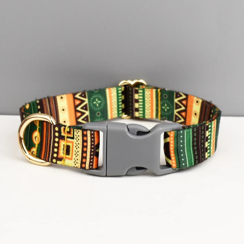 A variety of pet dog webbing safety buckle collar large and small dog chain leash combination set