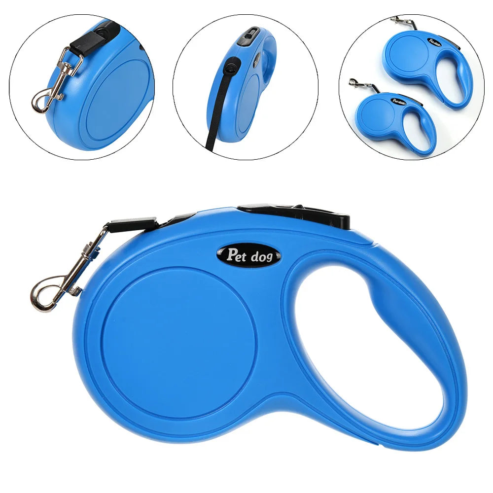 Retractable Pet Dog Leash Hiking Walking 3m 5m Nylon Automatic Extending Lead for Small Medium Dogs Puppy Pug Chihuahua Supplies