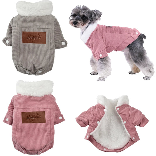 Winter Pet Clothes for Small Medium Dogs Warm Dog Coat Jacket Puppy Thicken Fleece Apparel Chihuahua Pug Clothes Pets Clothing