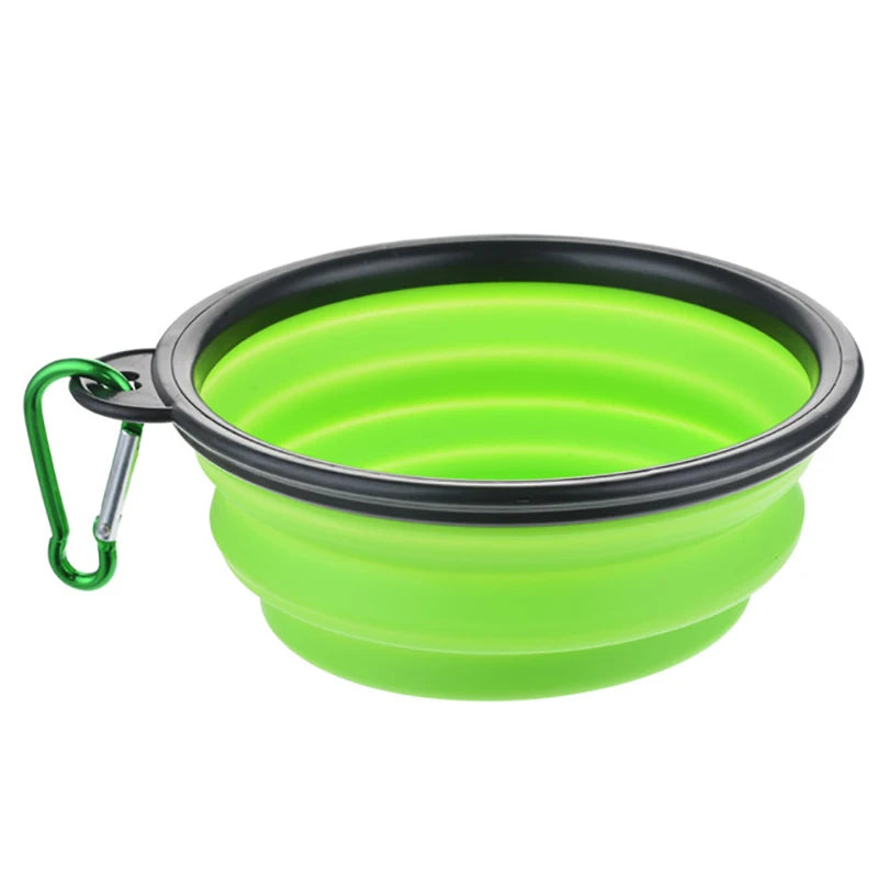 350/1000ml Large Collapsible Dog Pet Folding Silicone Bowl Outdoor Travel Portable Puppy Food Container Feeder Dish Bowl